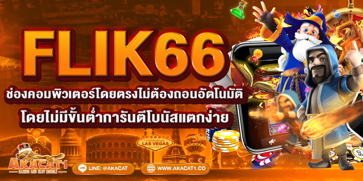 FLIK66 ช่องคอมพิวเตอร์โดยตรงไม่ต้องถอนอัตโนมัติโดยไม่มีขั้นต่ำ